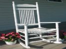 Outdoor White Slat Rocker-- Rocking Chair